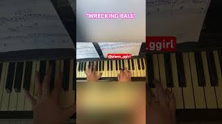 “Wrecking Ball” Miley Cyrus. Piano Cover. #shorts