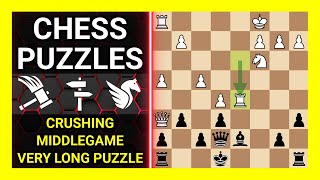 Chess Puzzles to Practice. Themes: Crushing, Middlegame, Very long puzzle. Learn Chess