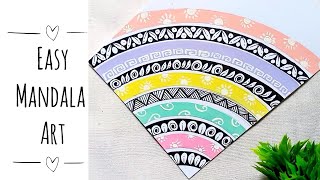 Mandala Art For Beginners🌈 | Mandala Drawing | Easy Drawing | Drawing Tutorial | Colorful Mandala