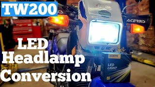 Yamaha TW200 Auxito LED Headlight Conversion