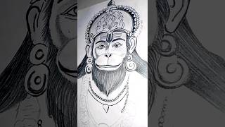 PART :- 2. Lord Hanumanji drawing easy with pencil 😍#viral #hanumanji #shorts #dailyshorts #art