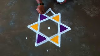 vaigasi madham special simple starrangoli/easyrangoli/festivalrangoli/muggulu/gokulramya kolangal