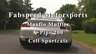 Porsche 911-997 Carrera S Fabspeed Maxflo Muffler with X-Pipe Sportcats