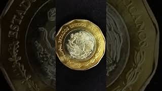 Moneda Veinte pesos 700 años Fundación Lunar México Tenochtitlan #shorts