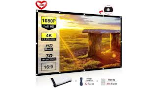 Ylife Projector Screen, Portable Video Projection Movie Screen