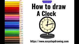 How to draw a clock in easy steps | #easystepdrawing #clock