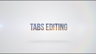 2. Edit tabs