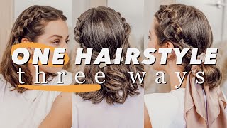 1 HAIRSTYLE 3 WAYS | Braids for short hair 🙌🏼 - Valentina Arjona