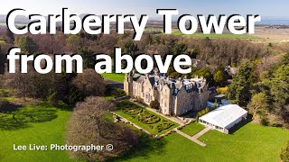 [31] Aerial Drone: Carberry Tower - from above (8am and 4pm)