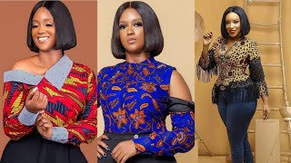 2023 TRENDY Ankara Tops on Jeans Trousers | Latest African Blouse Styles for Ladies