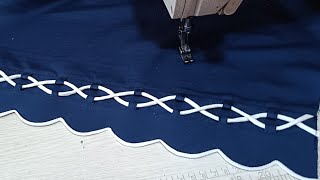 new trouser design 2024 cutwork piping//trouser design with cutwork piping