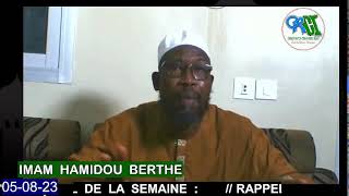 Diffusion en direct de Les Rappels de l'Imam Hamidou Berthe