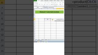 Product function in excel | #shorts #ytshorts #youtubeshorts #technicalstuffinfo