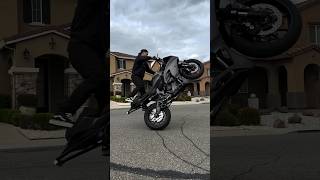 First wheelie on my new 2024 r7 haha I have no seat time on it at all so yes it looks rusty haha