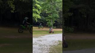 Riding My 2 Stroke Kawasaki KX112 & Minibike #loud #2stroke #kawasaki #dirtbike #kx112 #minibike