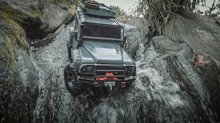 Traxxas TRX-4 Land Rover Defender Valley Driving - 알씨카 랜드로버 디펜더 계곡 주행영상 1/10 RC카