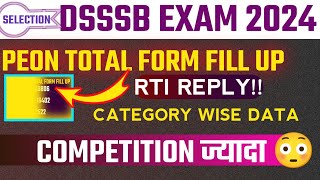 DSSSB PEON TOTAL FORM FILL UP 😳|| Competition HIGH?🔥|| RTI REPLY || DSSSB PEON EXAM 2024