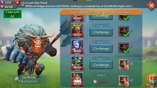 Lords mobile Barbarian limited Challenge stage 4 | Barbarian stage 4 | Barbaric journey stage 4