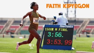 1500M Women Final: OLYMPIC TRIALS, Faith KIPYEGON crazy run