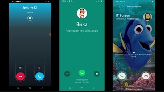 Six Phones Screen Video Incoming + Outgoing Calls WhatsApp vs Viber vs Telegram vs BiP Messenger