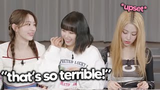 yunjin got *upset* with sakura (ft. chaewon's anger issues?)