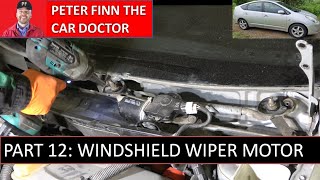 How to replace Toyota Prius 1.5 engine. Years 2002 to 2009. PART 12: Windshield wiper motor removal