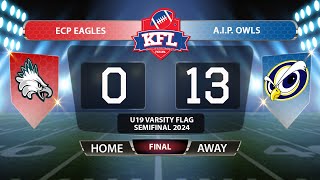 KFL U19 Flag Varsity -  ECP Eagles vs AIP Owls