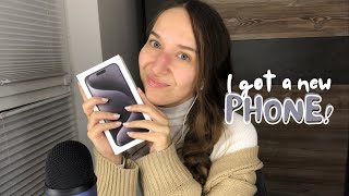 ASMR iPhone 15 Pro Max Unboxing 📱🖤✨ (tapping, scratching, crisp whisper ramble)