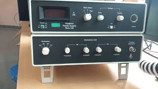 Set up for  Reflex klystron  microwave test bench: Front panel Reflex Klystron Power Supply ?