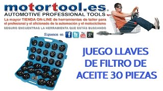 Juego Llaves de filtro de aceite 30 Piezas