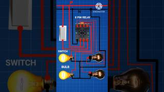 4 bulb connection with 1 switch relay 8 pin#shorts#youtube#video##