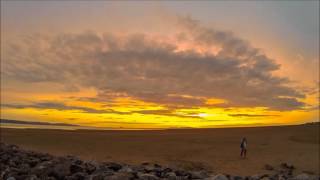 Sunset Over West Kirby Hilbre Island and High Tide Time Lapse HD 1080p