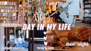 SPEND THE DAY WITH ME!! | date night, work bts, new shoes, workout, morning routine, & fall fits!