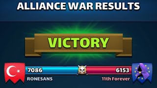 RONESANS vs 11th Forever - Jan 14, 2024 Savaş ⚔️ Empires and Puzzles Alliance War #rushwar