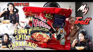 Spicy noodles Challenge #very spicy #2xspicy  Buldak Ramen#sriyt #Mukbang