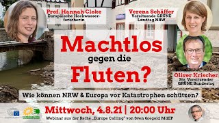 Europe Calling “Machtlos gegen die Fluten? Wie können wir uns vor Katastrophen schützen?”