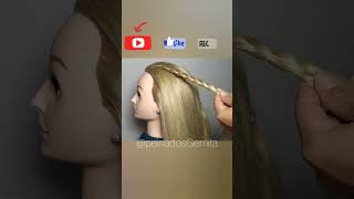 Trenza Cascada súper facil 🤯#paratii #comparteysigueme #peinadosfaciles #trenzados #shortvideo #fy