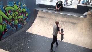 Nyall & Joe skateboarding the mini