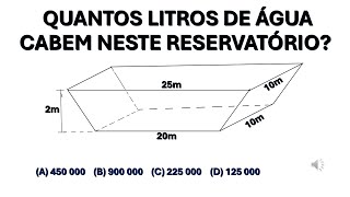 VOLUME DE UM RESERVATÓRIO. Ivs Matemática Exatas.