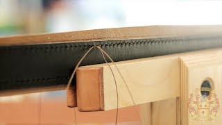 Hand Stitching Leather - Saddle Stitch - ASMR - Not a How To!