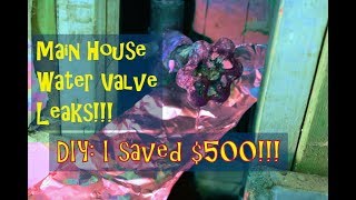 DIY plumbing fix main house water shut off valve, save $500!!