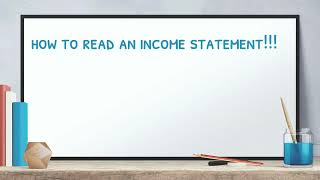 How to read an income statement