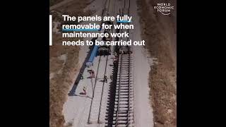 🤩 Swiss startup Sun-Ways introduces world's first solar panel carpet for railway tracks.