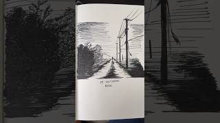 Inktober Day 27 - Road #inktober #penandinkdrawing #inkdrawing #pendrawing #drawingshorts