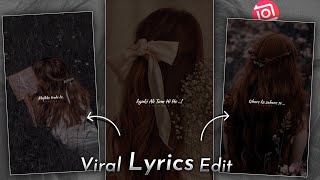 New Viral Lyrics video Editing ~ Inshot Video Editor ~ How To Make Lyrics videos