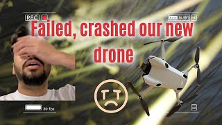 DJI MINI 4 pro drone crashes first take off #dji #durability  #couple #uae #india #dronecrash #drone