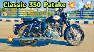 Royal Enfield Classic 350 bs4 Short Patiyala Silencer sound 💥💨🤯 || Bullet Patake 💥