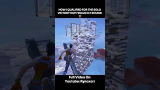 HOW I QUALIFIED FOR THE SOLO VICTORY CUP FINALS IN 1 ROUND 🏆| SOLO VICTORY CUP Rynoxcrr