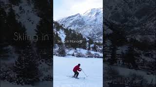 Skiing in Manang ⛷ during Winter 🌨 #nepal8thwonder #shorts #winterinmanang