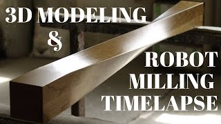 Robot wood milling - from 3D model to finished product, speed up in 2 min